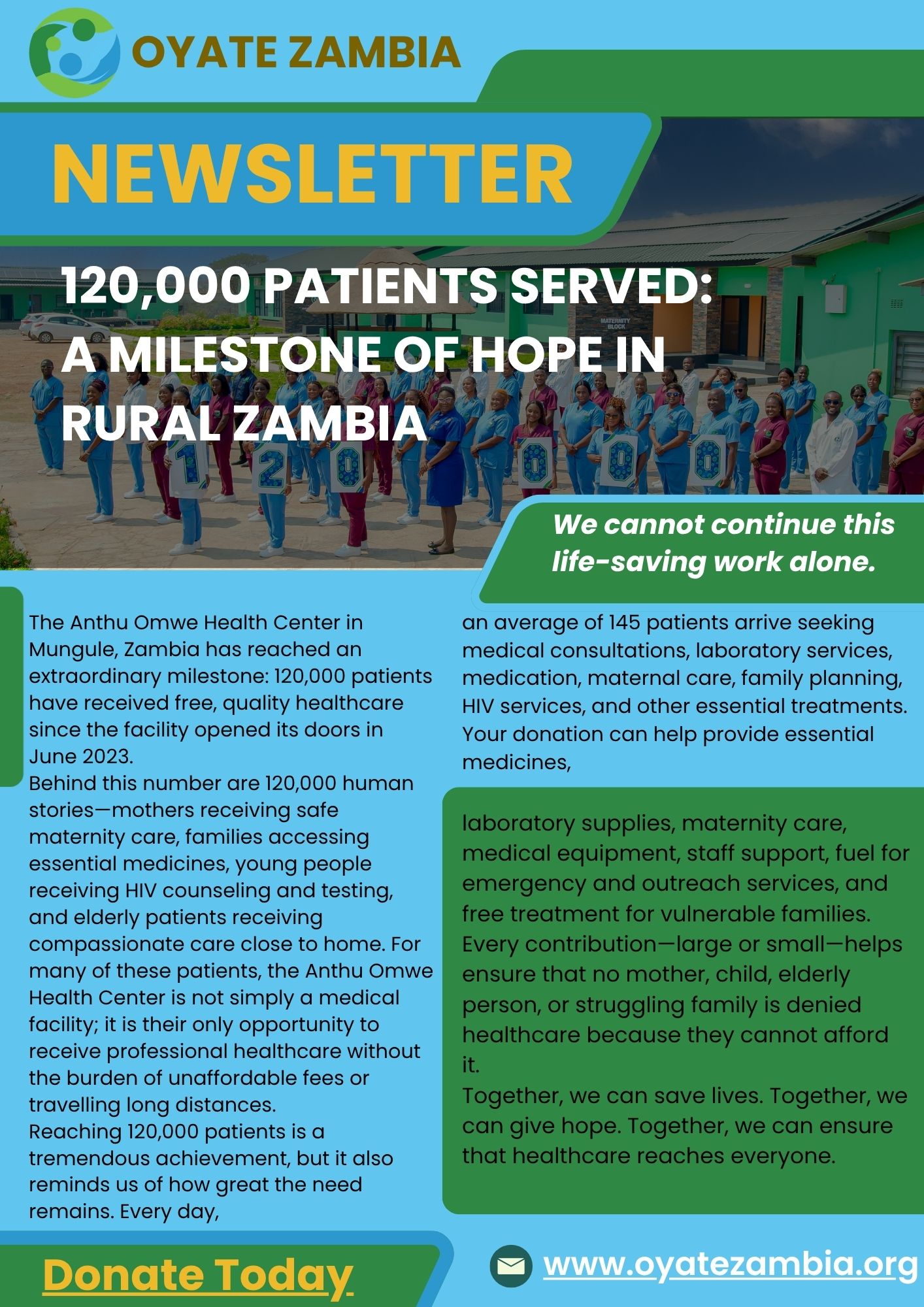 120,000 Patients Served: A Milestone of Hope in Rural Zambia